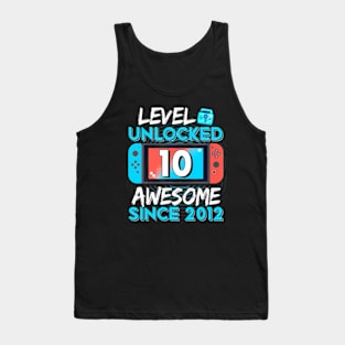 10th Birthday Boy Level 10 Unlocked 2012 Video Tank Top